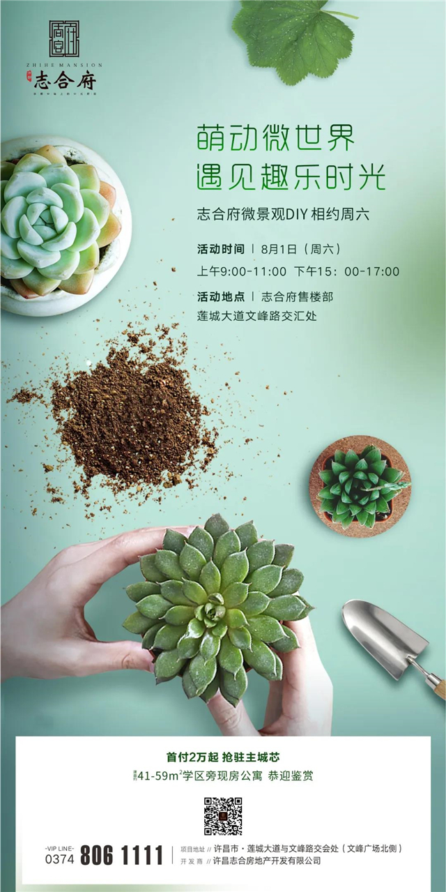 志合府微景观diy，相约周六趣乐时光！